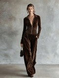 Women's Casual Slim Fit Long Sleeve Pants Jumpsuit