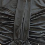 Fall Women's Chic Elegant Halter Neck Open Waist Bodycon Formal Party Maxi Dress