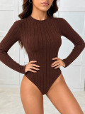 Fall Winter Women's Sexy Slim Fit Long Sleeve Bodysuit