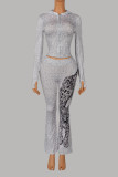 Fall Winter Women's Streetwear Leopard Print Hooded Slim Fit Top and Flared Animal Print Pants Set