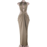 Women Holiday Ribbon Strap Sexy Cutout Dress