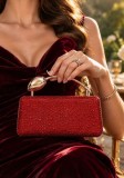 Tulip Handbag, Sparkly Rhinestone Shoulder Crossbody Evening Bag