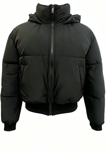 Women Winter Casual Hooded Long Sleeve Padded Coat