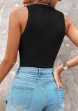 Women Argyle Beaded Ribbed Tank Top
