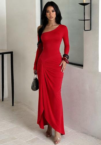 Women Sexy Asymmetrical Bodycon Maxi Dress