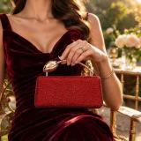 Tulip Handbag, Sparkly Rhinestone Shoulder Crossbody Evening Bag