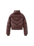 Women Winter Stand Collar Zip Padded Coat