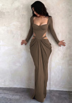 Women Sexy Cut Out Long Sleeve Party Dress Women Sexy Cut Out Long Sleeve Party Dress