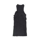 Women Strapless Ruched Mermaid Long Evening Bodycon Dress