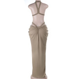 Women Holiday Ribbon Strap Sexy Cutout Dress