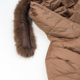 Women Winter Belted Hooded Padded Coat