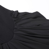 Women Strapless Ruched Mermaid Long Evening Bodycon Dress