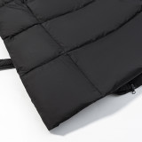 Women Winter Belted Hooded Padded Coat