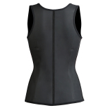 4 Steel Bone Sexy Latex Women Rubber Corset Leather Black