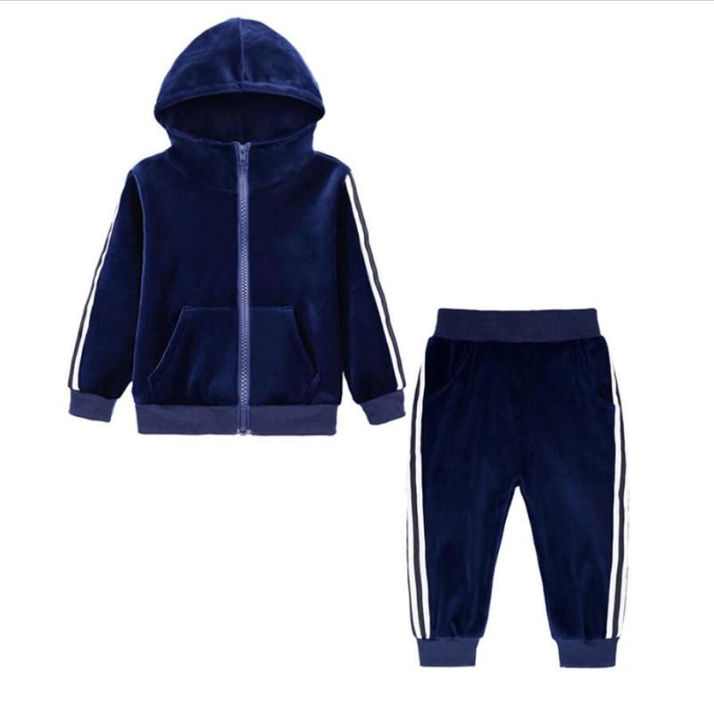 Cool Boy's Hoodies Velet Two Pieces Set