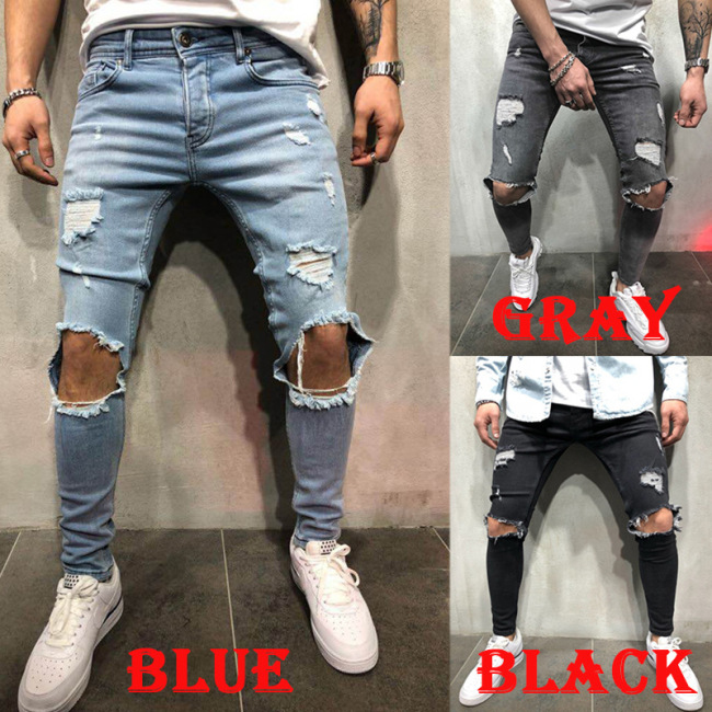 Fashion Men's Jean Pants With Hole
