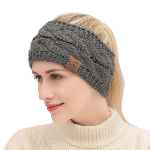 Funky Junque Cable Knit Fuzzy Lined Head Wrap Headband Ear Warmer