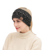 Funky Junque Cable Knit Fuzzy Lined Head Wrap Headband Ear Warmer