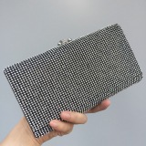 Diamond-encrusted Banquet Bag Diamond Clutch Bag Square Hard Box Handbag