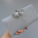Diamond-encrusted Banquet Bag Diamond Clutch Bag Square Hard Box Handbag