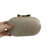 Goose Egg Dinner Bag Bowknot Leather Chain Folding Box Women Handbag