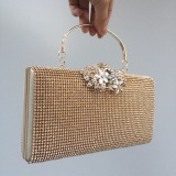 Diamond-encrusted Banquet Bag Diamond Clutch Bag Square Hard Box Handbag