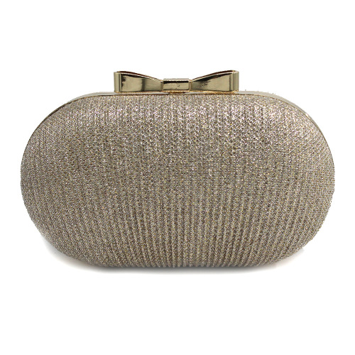 Goose Egg Dinner Bag Bowknot Leather Chain Folding Box Women Handbag