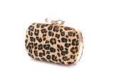 Diamond Set Banquet Bag Bow-tie Leopard Print Women Chain Handbag