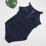 Plus Size Pleating Swimwear