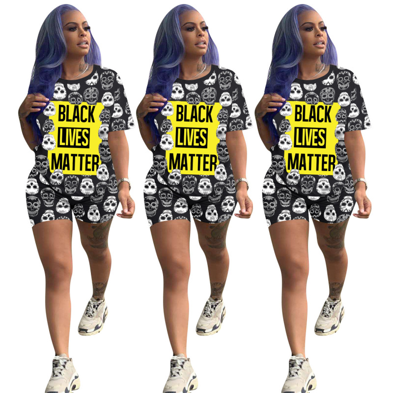 Black Fashion Women Two Piece Set