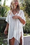 Solid Color Knitting Beach Dress