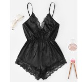 Sexy Home Smooth One Piece Set Sleepwear