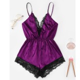 Sexy Home Smooth One Piece Set Sleepwear