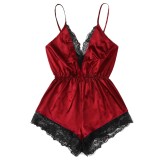 Sexy Home Smooth One Piece Set Sleepwear