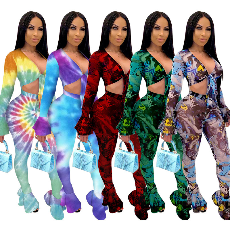 Women Printed Sexy Two pieces Outfit