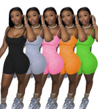 New Solid Color Women Summer Jumpsuit