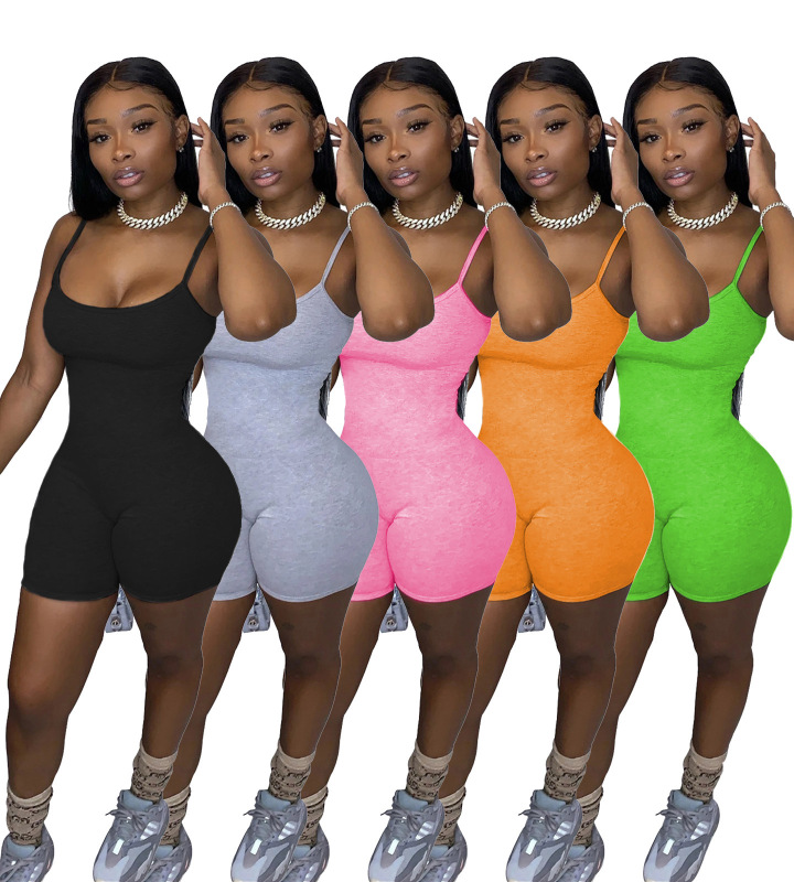 New Solid Color Women Summer Jumpsuit