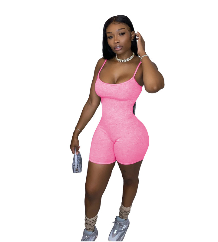 New Solid Color Women Summer Jumpsuit