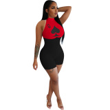 Poker Q Printed Sexy Jumpsuit