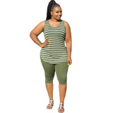 Plus Size Comfort Two Piece Causal Suit