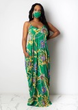 Cotton Casual Print Halter skirt