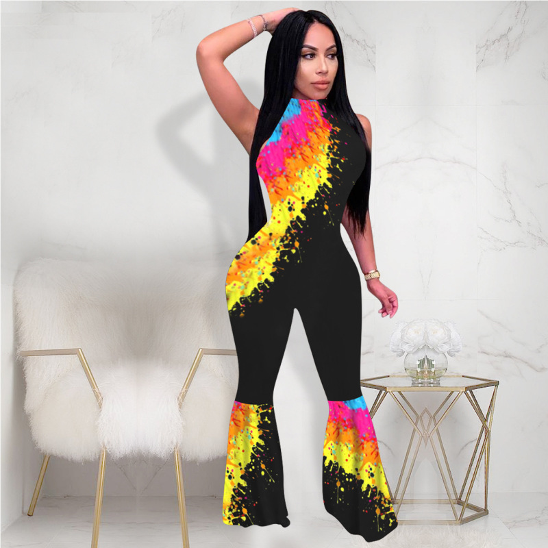 Fashion Off-the-Shoulder Flounces Jumpsuit