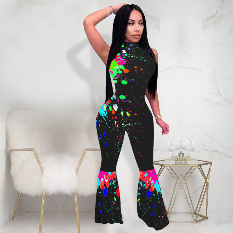 Fashion Off-the-Shoulder Flounces Jumpsuit