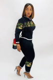 Threaded Stitching Fashionable Casual Two Piece Set