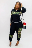 Threaded Stitching Fashionable Casual Two Piece Set
