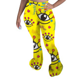 Hot Sale Printed Bell Bottoms