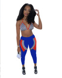 Letter Printed Tank Top Trousers  CuteTwo Piece Set