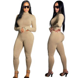 Threaded Embroidered Letter Printed Zipper Sport Two-piece Set