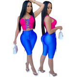 Hollow Out Sexy Short Two Piece Set