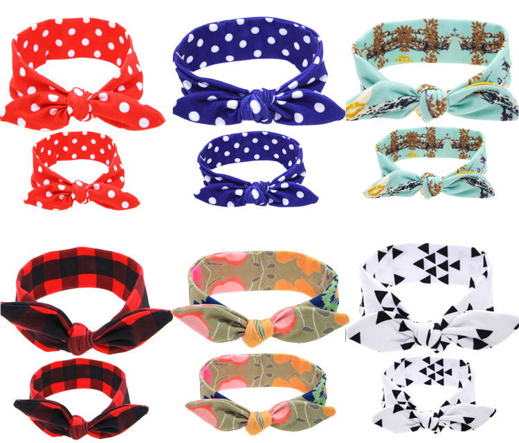 Mom And Kids Cute Printed Headband